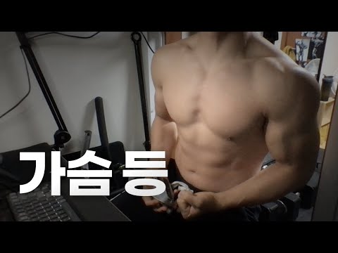 홈트 4년차 헬린이 / 쇠질 ASMR 운동 방송 / 가슴, 등 12/30