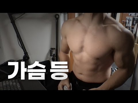 홈트 4년차 헬린이 / 쇠질 ASMR 운동 방송 / 가슴, 등 10/10