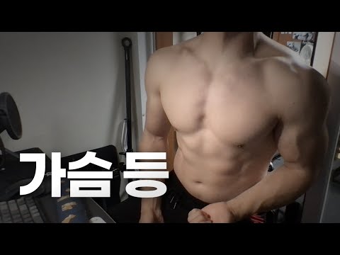 홈트 4년차 헬린이 / 쇠질 ASMR 운동 방송 / 가슴, 등 6/8