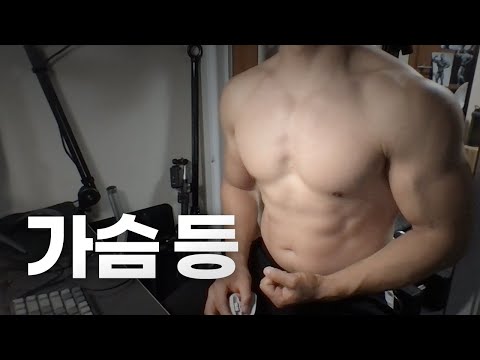 홈트 4년차 헬린이 / 쇠질 ASMR 운동 방송 / 가슴, 등 8/22