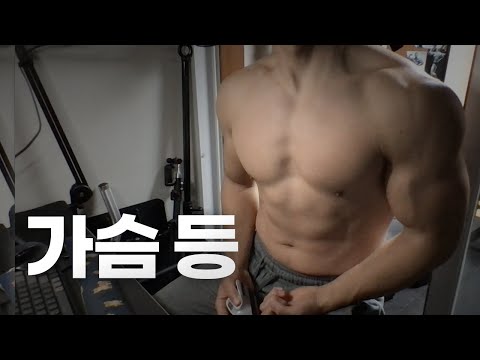홈트 4년차 헬린이 / 쇠질 ASMR 운동 방송 / 가슴, 등 11/07