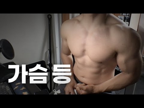 홈트 4년차 헬린이 / 쇠질 ASMR 운동 방송 / 가슴, 등 5/26