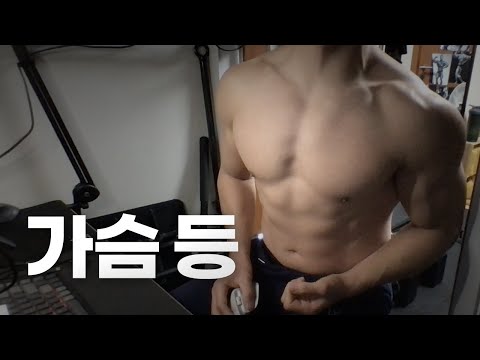 홈트 4년차 헬린이 / 쇠질 ASMR 운동 방송 / 가슴, 등 24/2/1