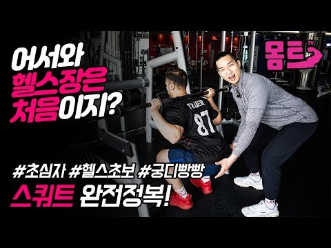 [EP.5]헬스초보 스쿼트 하체 운동 방법 /헬린이 여러분! 헬스장가서 뭐해야할지 모르겠다면? 이것만 보고 따라해~  / 헬스기구 사용법