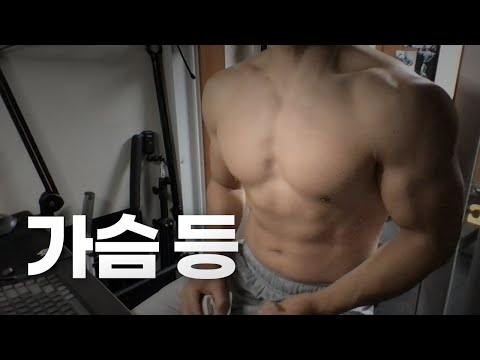 홈트 4년차 헬린이 / 쇠질 ASMR 운동 방송 / 가슴, 등 12/8