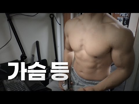 홈트 4년차 헬린이 / 쇠질 ASMR 운동 방송 / 가슴, 등 24/1/1