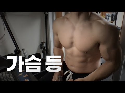 홈트 4년차 헬린이 / 쇠질 ASMR 운동 방송 / 가슴, 등 11/09