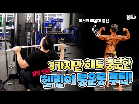 헬린이를 위한 등운동 루틴! 머신 3가지만 해도 충분하다!(feat.뉴텍머신)