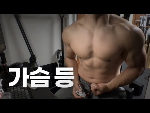 홈트 4년차 헬린이 / 쇠질 ASMR 운동 방송 / 가슴, 등 10/20