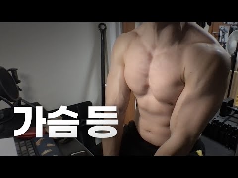 홈트 3년차 헬린이 / 쇠질 ASMR 운동 라이브 / 가슴, 등 3/15