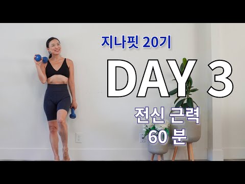 [7 Days Challenge] Day 3 [라이브운동 대체영상]  근력⬆️체지방⬇️ 복근은 탄탄! 이 루틴 하나면 완성! 60분 전신 근력 운동 [덤벨 근력+유산소+ 복근]
