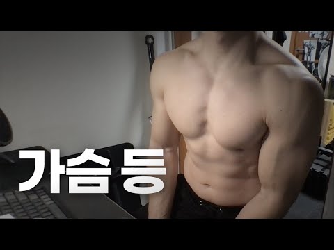 홈트 3년차 헬린이 / 쇠질 ASMR 운동 라이브 / 가슴, 등 3/24