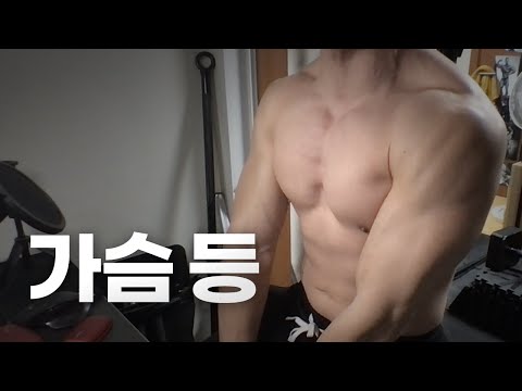 홈트 3년차 헬린이 / 쇠질 ASMR 운동 라이브 / 가슴, 등 4/12