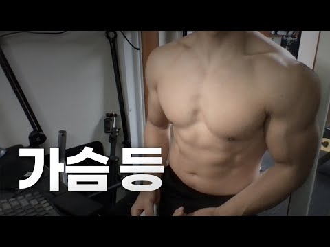 홈트 4년차 헬린이 / 쇠질 ASMR 운동 방송 / 가슴, 등 12/3