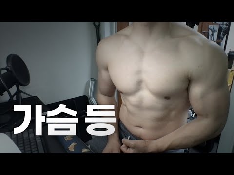 홈트 4년차 헬린이 / 쇠질 ASMR 운동 방송 / 가슴, 등 6/25