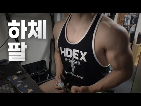 홈트 5년차 헬린이 / 쇠질 ASMR 운동 방송 / 하체, 팔 24/5/28