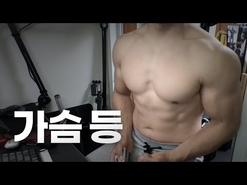 홈트 4년차 헬린이 / 쇠질 ASMR 운동 방송 / 가슴, 등 9/4
