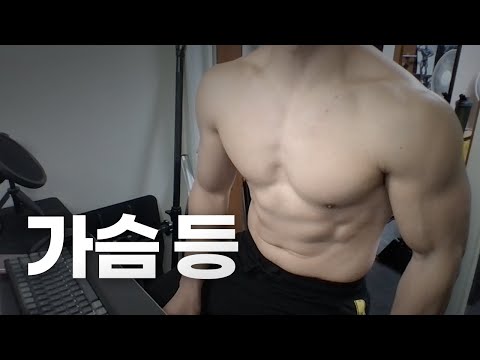홈트 3년차 헬린이 / 쇠질 ASMR 운동 라이브 / 가슴, 등 4/1