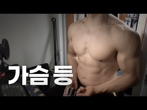 홈트 4년차 헬린이 / 쇠질 ASMR 운동 방송 / 가슴, 등 5/5