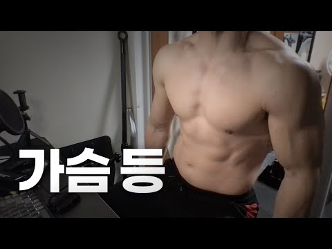 홈트 3년차 헬린이 / 쇠질 ASMR 운동 라이브 / 가슴, 등 4/8