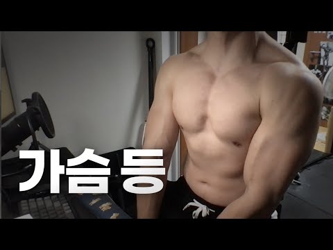 홈트 4년차 헬린이 / 쇠질 ASMR 운동 방송 / 가슴, 등 6/5