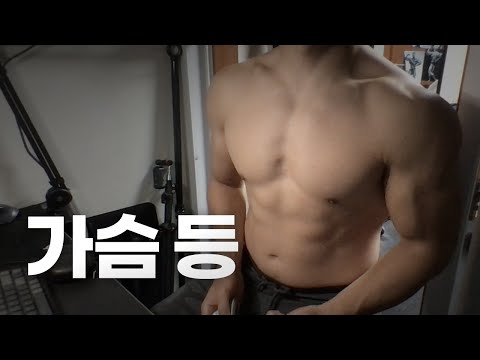 홈트 4년차 헬린이 / 쇠질 ASMR 운동 방송 / 가슴, 등 10/12