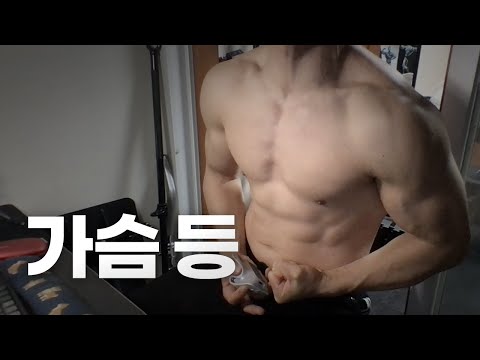 홈트 3년차 헬린이 / 쇠질 ASMR 운동 라이브 / 가슴, 등 3/8